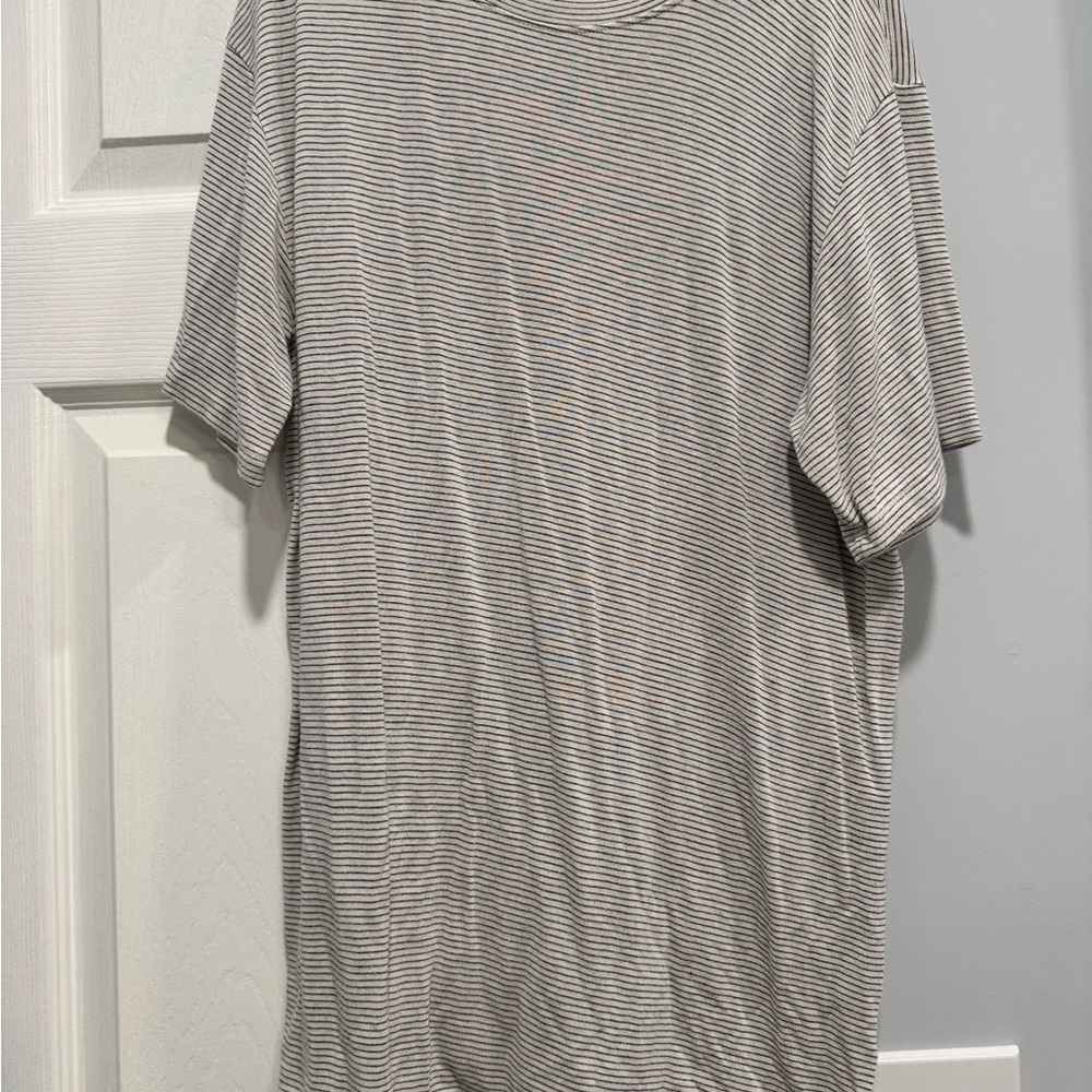 Forever 21 Striped Oversized T-Shirt Dress | Womens Large Neutral Stripe